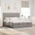 Ottoman krevet s madracima i LED diodama boje taupe 160x200 cm, tkanina