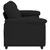 vidaXL Dvosed črne barve 180x81x84 cm blago
