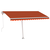 vidaXL Prostostoječa avtomatska tenda 450x350 cm oranžna/rjava