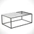 Hanah Home Klub sto Zinus, 95x43x55 cm, Crno-beli