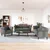 3-dijelni set sofa tamnosivi od tkanine