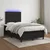 Vidaxl Box spring postelja z vzmetnico LED črna 120x190 cm blago