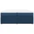 Vidaxl Box spring postelja z vzmetnico modra 200x200 cm blago