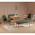 Hanah Home Trpezarijska klupa Vina Bench 110x48x40cm Bež-Zelena