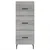 Visoka komoda siva sonome 34,5x34x180 cm od konstruiranog drva