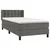 Greatstore Box spring postelja z vzmetnico temno siv 90x190 cm žamet