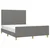 Vidaxl Posteljni okvir brez vzmetnice temno siv 140x190 cm blago