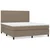 Vidaxl Box spring postelja z vzmetnico taupe 160x200 cm blago