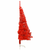 Umjetna polovica božićnog drvca sa stalkom crvena 120 cm PVC