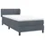 vidaXL Box Spring postelja z vzmetnico Temno siva 80x220 cm Velvet
