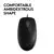 Logitech B110 Miš, USB, Optički, 1000 DPI, Crni