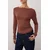 Trendyol Milla ženska bluza Twoaw25Bz00225, smeđa