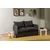Atelier del Sofa Dvosed na razvlačenje Saga, 128 x 70 x 66 cm, Tamnosivi