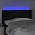 Vidaxl LED posteljno vzglavje črno 93x16x78/88 cm blago