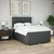 Vidaxl Box spring postelja z vzmetnico temno siva 140x200 cm blago