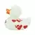 Lilalu Patkica - White With Red Hearts - Rubber Duck