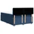 Vidaxl Box spring postelja z vzmetnico modra 140x200 cm blago