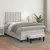 Krevet box spring s madracem bijeli 120x190 cm od umjetne kože