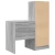 Stol s ladicama s policom s pohranom 2 pcs Siva Sonoma