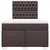 Vidaxl Box spring postelja z vzmetnico temno rjava 120x190 cm blago