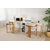 Hanah home Radni sto 240x74x60?cm Belo-Zlatni