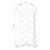 Hanah Home polica za knjige Adel 5 Shelf Corner, 60×60 cm, bela