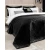 Madame Coco Prekrivač sa setom posteljine Montpellier, Royal Set, 11 delova, Crno - beli