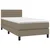 Vidaxl Box spring postelja z vzmetnico LED taupe 100x200 cm blago