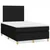 Vidaxl Box spring postelja z vzmetnico LED črna 120x190 cm blago