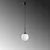 Opviq Luster Orbital-15-14001, 15x15x115cm, IP20, Belo-crni