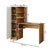 Hanah Home 2074 radni sto s policom 143,2 × 143,2 × 50 cm, atlantski bor / bela