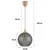 Brilagi - LED luster na sajli R GLASS 1xE27/60W/230V O 18 cm bež/dimno siva