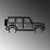 Wallity Zidna dekoracija Mercedes G-Class, 73 x 30 cm, Crna