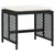 Vrtni taburei s jastucima 4 kom crni 41x41x36 cm od poliratana