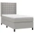 vidaXL Box spring postelja z vzmetnico svetlo siva 80x200 cm blago