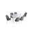 Hanah Home Set Trpezarijski sto i 6 stolica Han, Sivo-beli