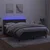 Vidaxl Box spring postelja z vzmetnico LED temno siva 140x190 cm žamet