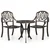 3-dijelni bistro set od lijevanog aluminija brončani