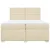 Vidaxl Box spring postelja z vzmetnico krem 200x200 cm blago