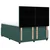 Vidaxl Box spring postelja z vzmetnico temno zelena 140x200 cm žamet