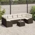 Set sofe s jastukom Smeđa i krem 55 x 55 x 37 cm poliratan