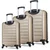MyValice Set kofera 6301, 3 dela, Zlatne boje