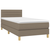 vidaXL Box spring postelja z vzmetnico LED taupe 100x200 cm blago