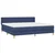 Vidaxl Box spring postelja z vzmetnico modra 200x200 cm blago