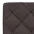 Vidaxl Postelja z vzmetnico temno rjava 200x200 cm blago