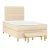 VIDAXL Box spring postelja z vzmetnico krem 120x190 cm blago