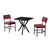 Hanah Home Trpezarijski sto i stolice Dubai , Bordo-crni