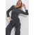 Trend Alacati Stili Ženska bluza 3/4 rukava ALC-X11411, Rolka, Tamnosiva