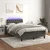 Vidaxl Box spring postelja z vzmetnico LED temno siva 120x190 cm žamet