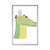 Plakat prikupen krokodil s peresi - 40x60 white